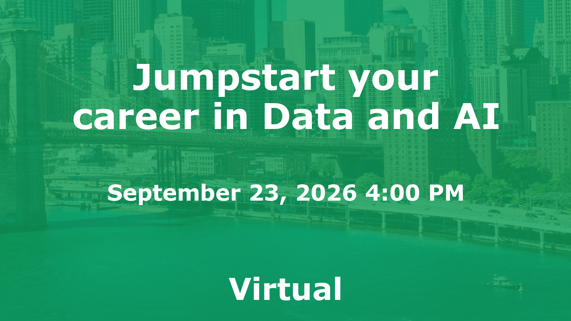 Jumpstart your career in Data and AI event image